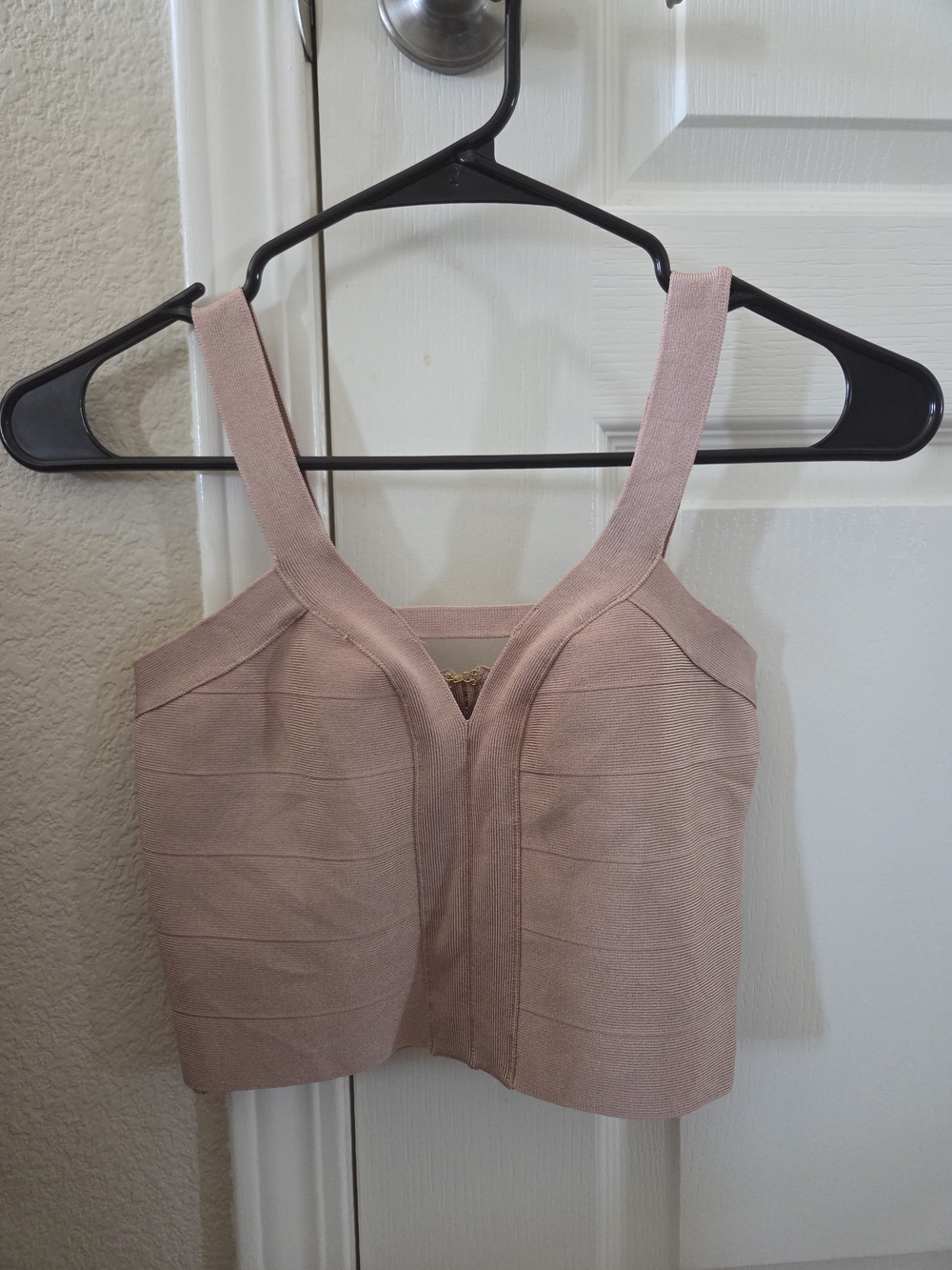 Guess Tan Bandage Crop Top